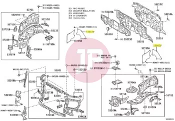 TOYOTA 53885-0K020 - SEAL, FENDER APRON M