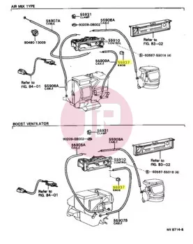 TOYOTA 55905-12080 - KNOB SUB-ASSY, CONTROL HEATER