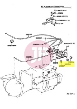 TOYOTA 55905-12080 - KNOB SUB-ASSY, CONTROL HEATER