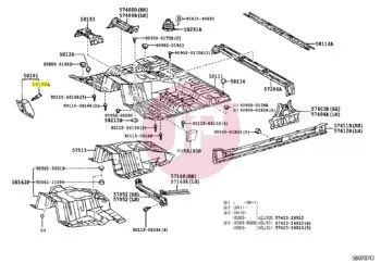 TOYOTA 58198-53050 - CLIP,FOOTREST,N0.1