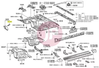 TOYOTA 58198-53050 - Lábtartó patent