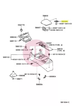 TOYOTA 58908-32050 - LOCK SUB-ASSY,