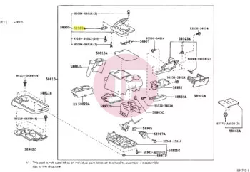 TOYOTA 58908-32050 - LOCK SUB-ASSY,