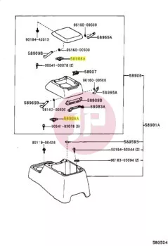 TOYOTA 58908-32050 - LOCK SUB-ASSY,