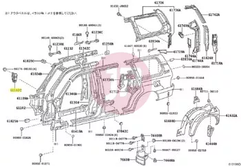 TOYOTA 61182-60030 - BRACKET, INSTRU
