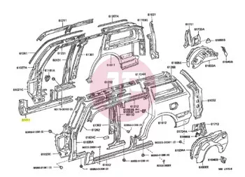 TOYOTA 61411-60021 - Outer Rocker Panel