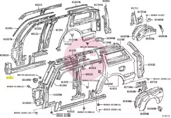 TOYOTA 61411-60021 - Külső küszöblemez