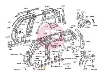 TOYOTA 61412-60021 - VERST-RKUNG/T_RSCHWE