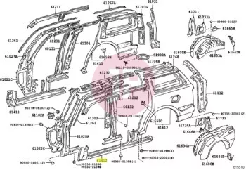 TOYOTA 61412-60021 - PANEL ROCKER OUTER