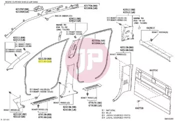 TOYOTA 62312-0K010 - Ajtótömítés (kéder), első ajtó