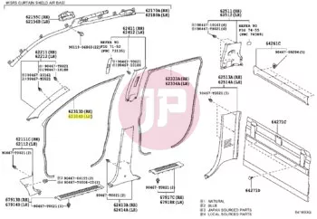 TOYOTA 62312-0K010 - WEATHERSTRIP, FR DOO