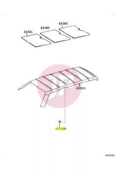TOYOTA 63399-60060-B0 - CLIP ROOF