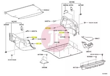 TOYOTA 63399-60060-B0 - Roof Clip