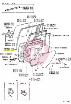 TOYOTA 68152-60011 - T_SCHEIBENF_HRUNG
