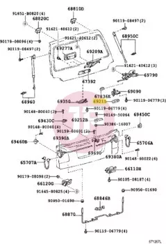 TOYOTA 69215-60020 - Csomagtérajtó fogantyú
