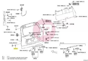 TOYOTA 69403-60011 - STOPPER SUB-ASSY,
