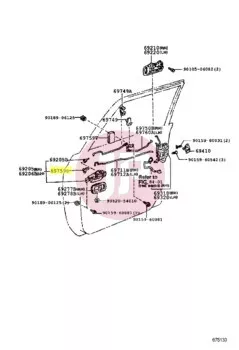 TOYOTA 69759-14050 - Zárszerkezet rudazat kapocs