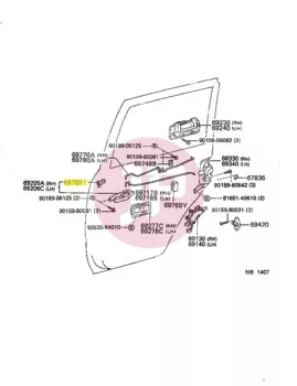 TOYOTA 69759-14050 - SNAP,