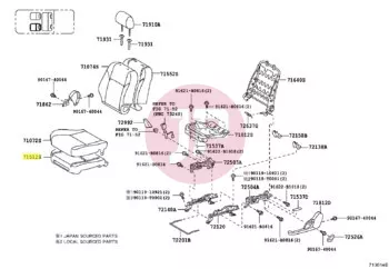 TOYOTA 71511-0K050 - Első üléspárna szivacs