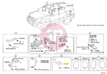 TOYOTA 74610-13011-B1 - GRIP ASSY, ASSIST