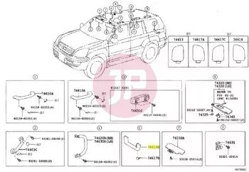 TOYOTA 74610-13011-B1 - GRIP ASSY, ASSIST