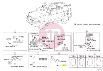 TOYOTA 74612-13010-B1 - COVER, ASSIST G