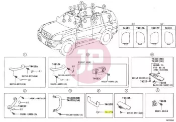 TOYOTA 74612-13010-B1 - COVER, ASSIST G