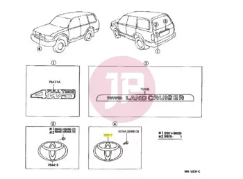 TOYOTA 75311-60090 - Hűtőrács embléma