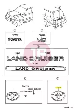 TOYOTA 75311-60090 - EMBLEM, RADIATOR GRILLE