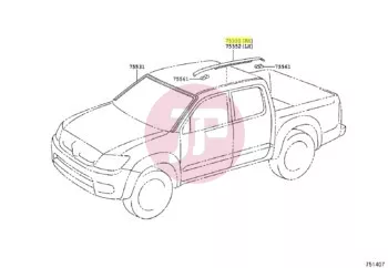 TOYOTA 75551-0K011 - MOULDING, ROOF