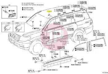 TOYOTA 75561-60031 - CLIP  ROOF DRIP SIDE