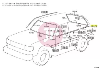 TOYOTA 75660-60010 - Ablak díszléc króm