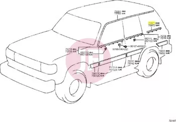 TOYOTA 75660-60020 - Ablak díszléc fekete