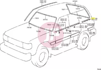 TOYOTA 75660-60020 - MOULDING ASSY,
