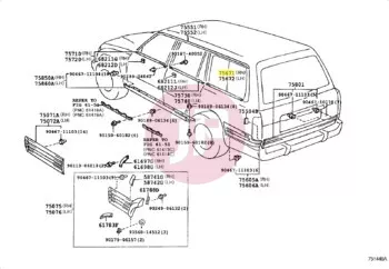 TOYOTA 75660-60020 - MOULDING ASSY,