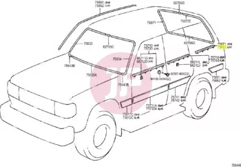 TOYOTA 75670-60020 - MOULDING ASSY,