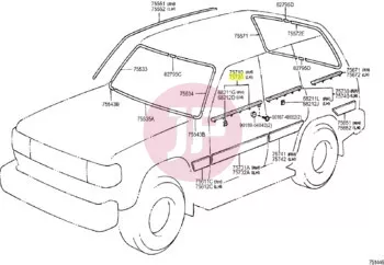 TOYOTA 75720-60011 - MOULDING ASSY,