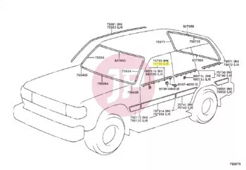 TOYOTA 75720-60011 - Ablak díszléc króm