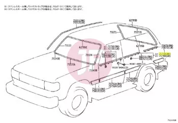 TOYOTA 75730-60010 - MOULDING ASSY,