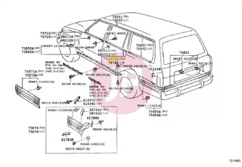 TOYOTA 75730-60020 - MOULDING ASSY,