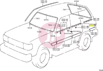 TOYOTA 75740-60020 - MOULDING ASSY,
