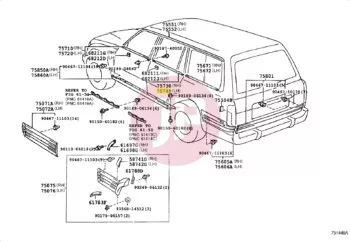 TOYOTA 75740-60020 - MOULDING ASSY,