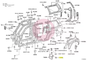 TOYOTA 76647-60040 - Sárfogó gumi patent