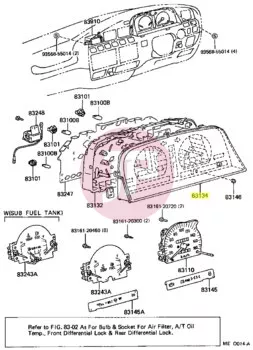 TOYOTA 83134-60120 - COVER,COMBINATION PANEL