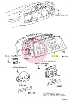 TOYOTA 83134-60120 - COVER,COMBINATION PANEL