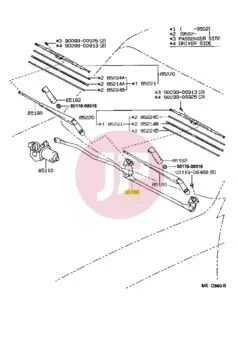 TOYOTA 85150-60101 - LINK ASSY, FR W