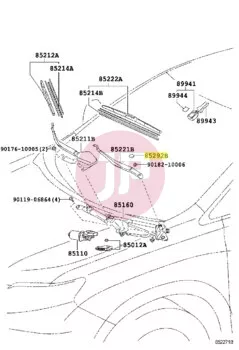 TOYOTA 85292-13010 - CAP, WIPER ARM