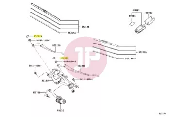 TOYOTA 85292-13010 - CAP, WIPER ARM
