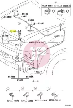 TOYOTA 85316-0K010 - CAP, WASHER, TANK