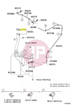 TOYOTA 85316-0K010 - Ablakmosó tartály kupak